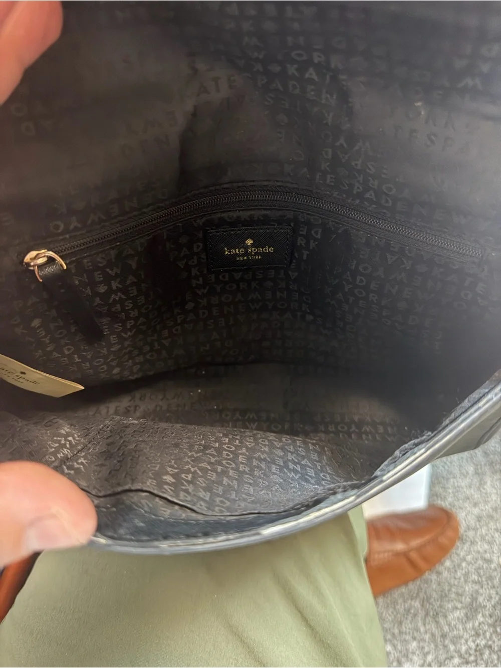 Kate Spade New York Black Saffiano Leather Flap Top Envelope Crossbody Bag Purse